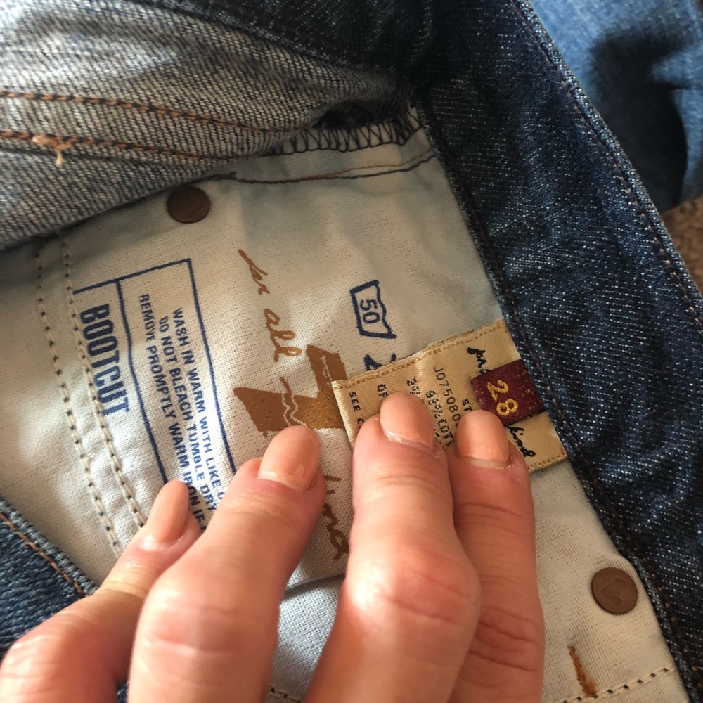 7 for all man kind, boot cut jeans size 28